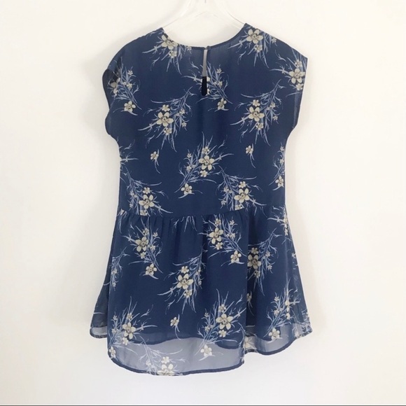BAND OF GYPSIES Blue Floral Mini Dress - Picture 5 of 5